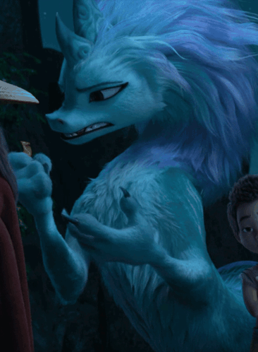 Blue Furry Cartoon Character