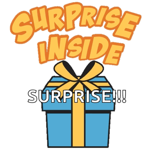 Blue Gift Box Yellow Bow Surprise Inside Surprise !!! GIF
