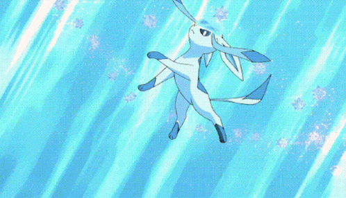 Blue Glaceon Powers GIF
