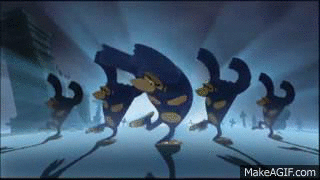 Blue Gorillas Dancing GIF