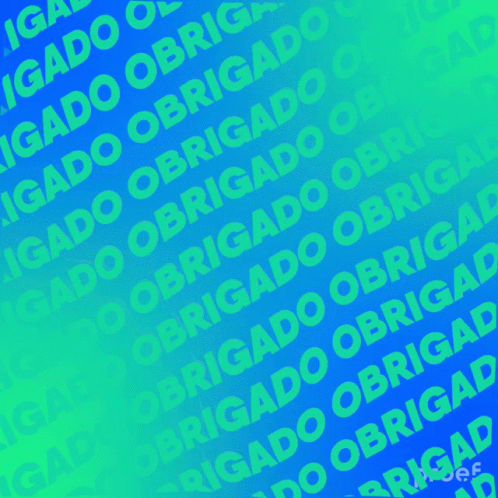 Blue Green Color Gradient Obrigado GIF