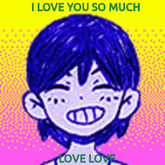 Blue Hair Boy I Love You Love Love