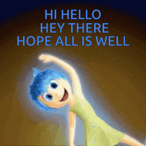 Blue Hair Character Hi Hello Hey There Hope All Is Well