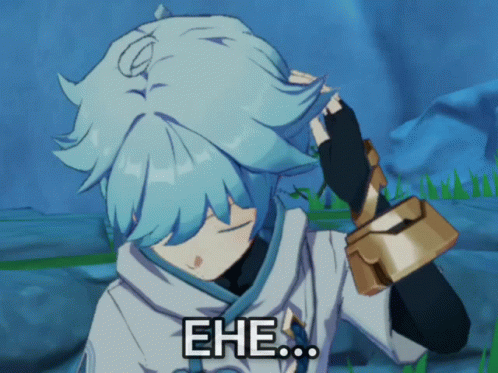 Blue Hair Man Head Scratching GIF