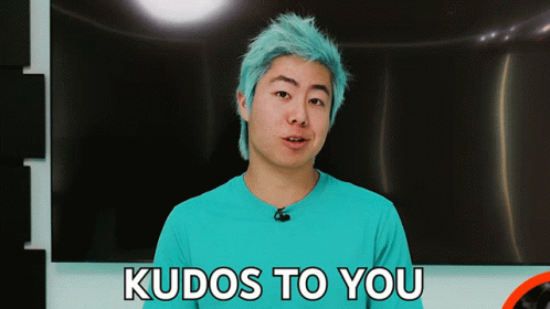 Blue Hair Man Kudos To You GIF
