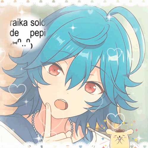 Blue Haired Anime Character Laika Solo de Pepi