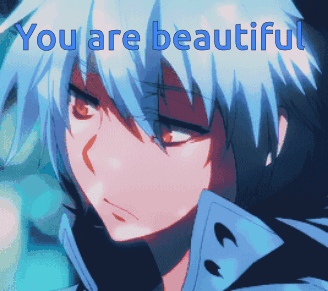 Blue Haired Anime Character You Are Beautiful