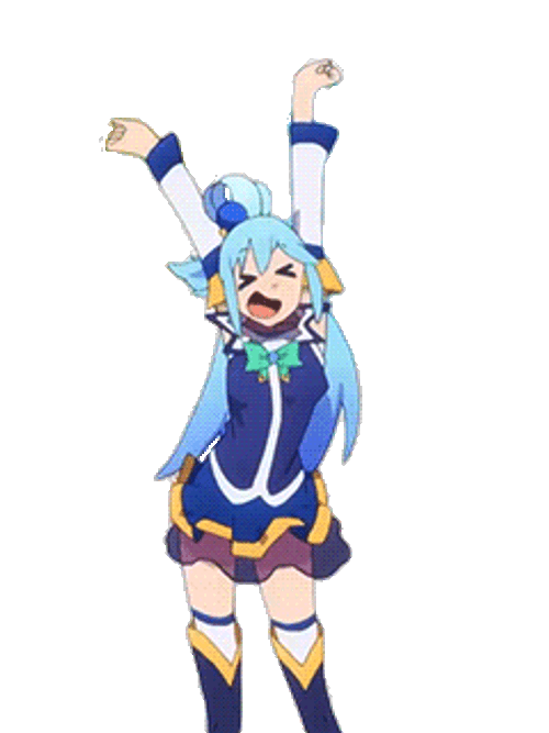 Blue-haired Anime Girl Dancing GIF | GIFDB.com