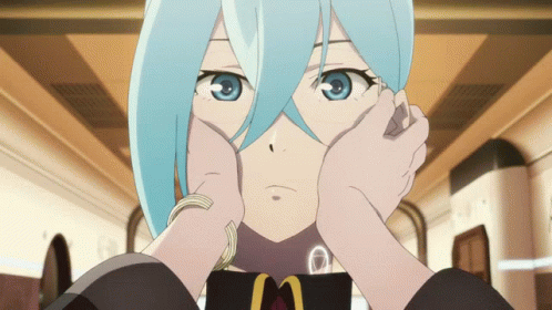 Blue Haired Anime Girl with McDonald's Logo