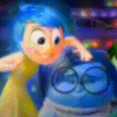 Blue Haired Character Beside Glasses Character