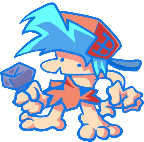 Blue Haired Character With Red B Hat