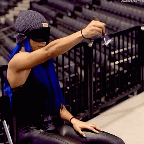 Blue Haired Girl Bell Ringing GIF