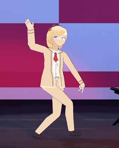 Blue-Haired Girl Saying Hello Kyle GIF