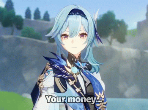 Blue-Haired Girl Says Your Money