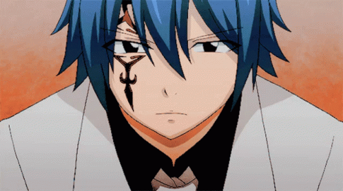 Blue-Haired Man With Face Tattoo