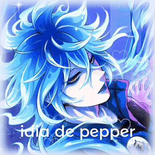 Blue Haired Person With Ida De Pepper GIF