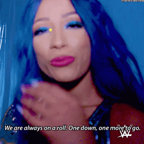 Blue-Haired Woman Says We Are Always On A Roll GIF