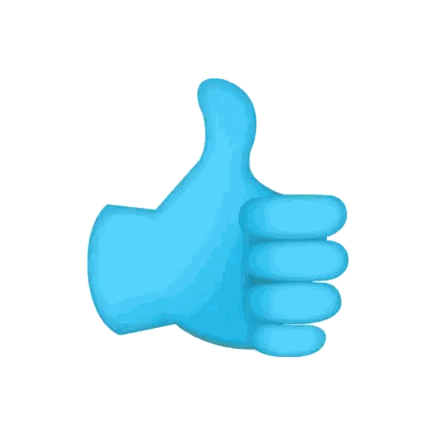 Blue Hand Giving Thumbs Up