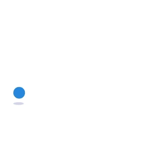 Blue Happy Smiling Circle Ball Boing GIF