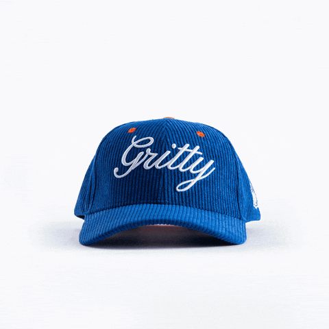 Blue Hat With Ghost Embroidery