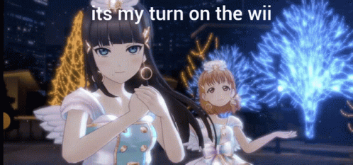 Blue-Head Cartoon Saying My Turn GIF