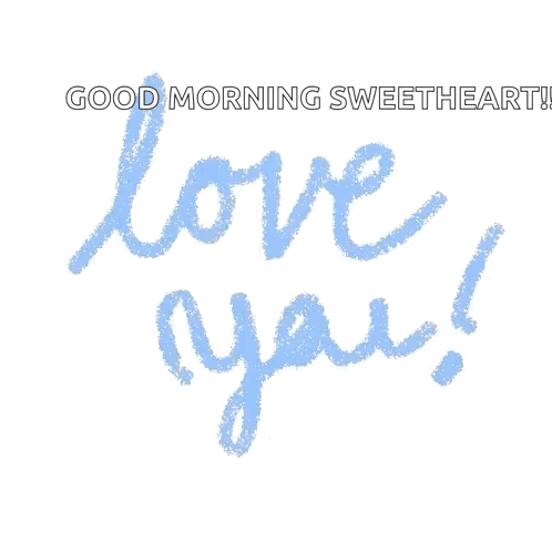 Blue Heart Good Morning Sweetheart