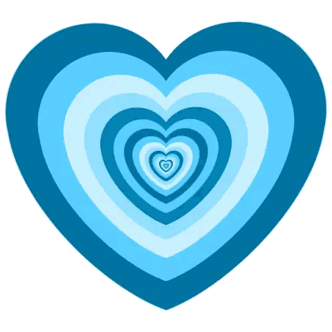 Blue Heart Optical Illusion