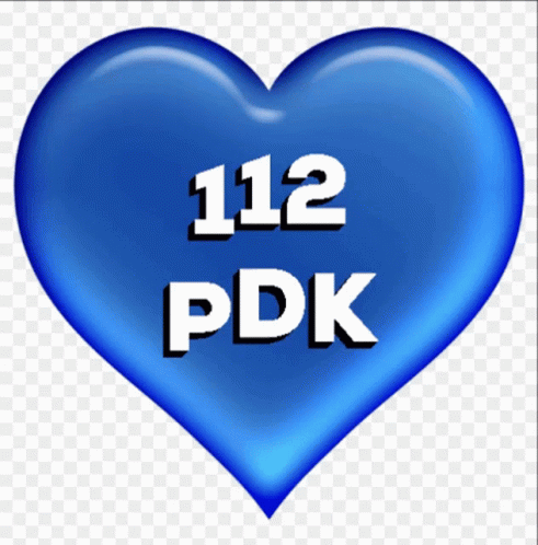Blue Heart With 112 PDK