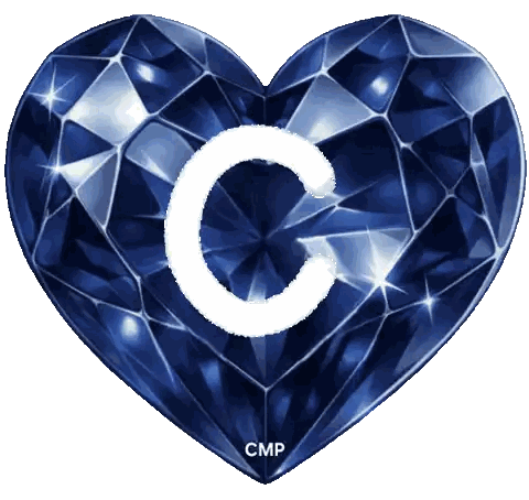 Blue Heart With C