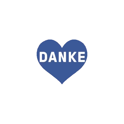 Blue Heart With Danke