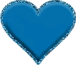 Blue Heart With Glitter Border