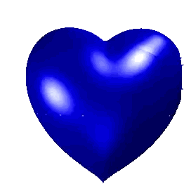 Blue Heart With Glowing Center