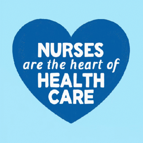 Blue Heart with Nurses and Health Care