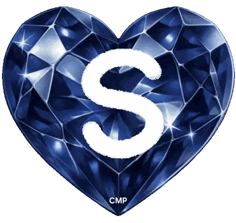 Blue Heart With S