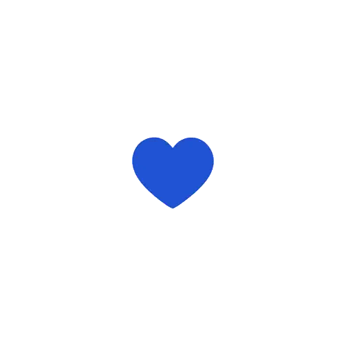 Blue Heart With Shadow