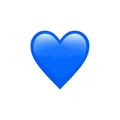 Blue Heart With Shadow