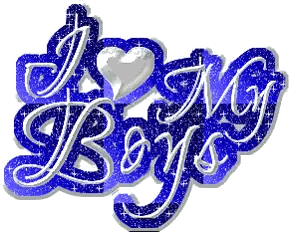 Blue I Love My Boys Sign