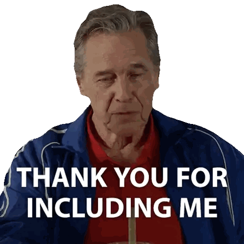 Blue Jacket Red Shirt Man Saying Thank You