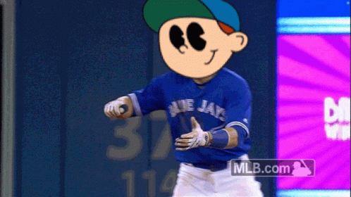 Blue Jays Baseball Player Cartoon Face