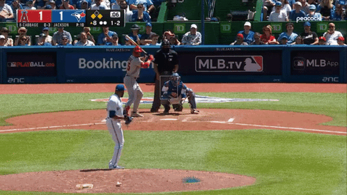 Blue Jays Baseball Player Running