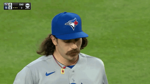 Blue Jays Baseball Player With Mustache GIF