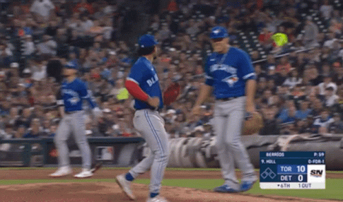 Blue Jays Pitcher Throws to Batter