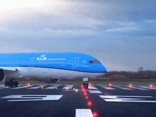 Blue KLM Plane