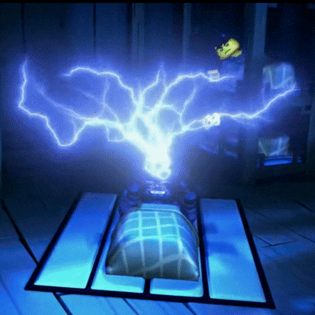 Blue Lightning Bolt From Device Saying X