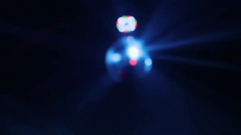 Blue Lights Club Disco Ball GIF