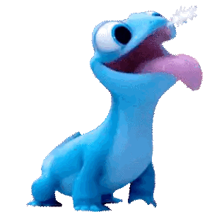 Blue Lizard with Pink Tongue