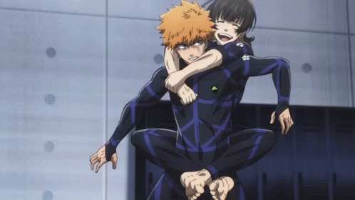 Blue Lock Bachira And Kunigami Playing GIF