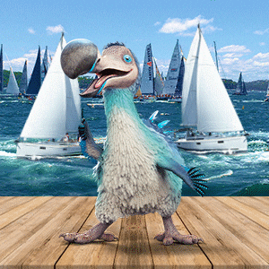 Blue Marine Creature Sailing GIF