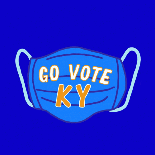Blue Mask Saying Go Vote KY GIF
