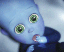Blue Megamind Baby Lick GIF
